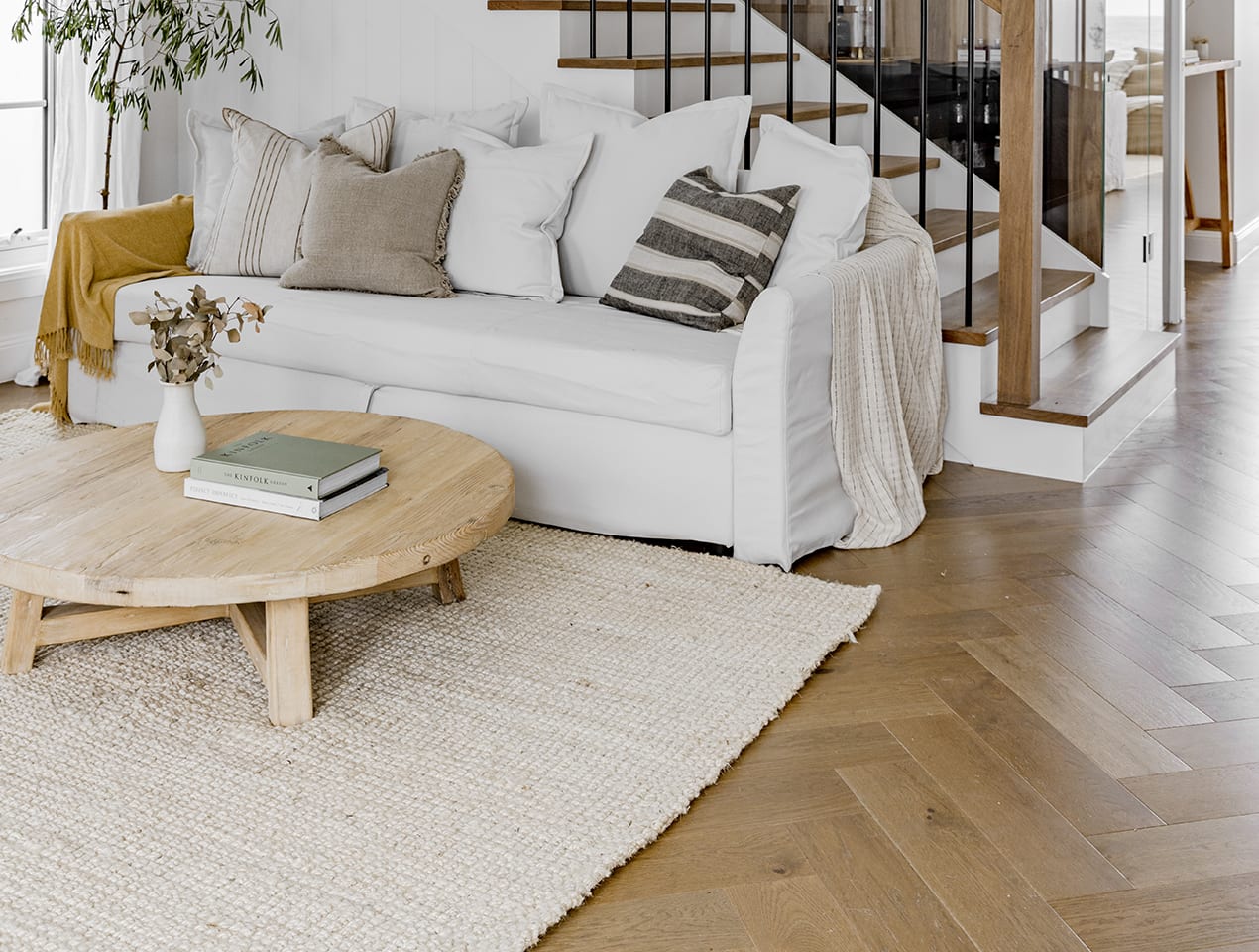 HW3577 Auburn Herringbone Timber Flooring | Talm Beach House, NSW